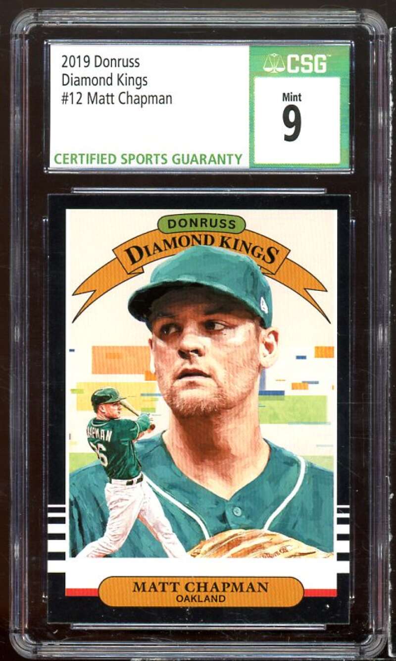 Matt Chapman Card 2019 Donruss Diamond Kings #12 CSG 9 Image 1