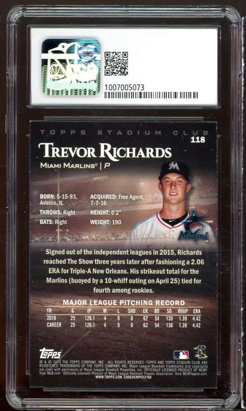 Trevor Richards Card 2019 Stadium Club #118 CSG 8.5 Image 2