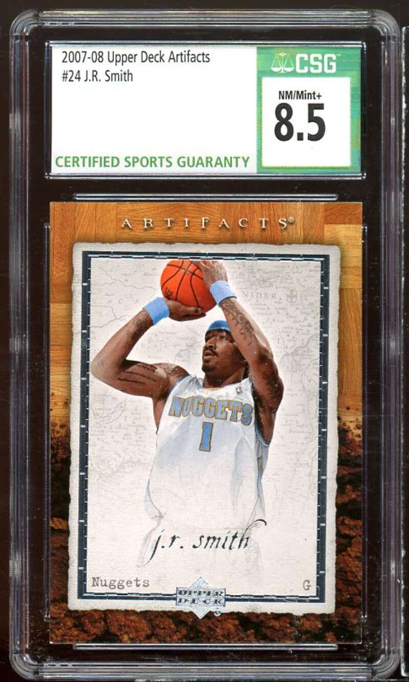 J.R. Smith Card 2007-08 Upper Deck Artifacts #24 CSG 8.5 Image 1