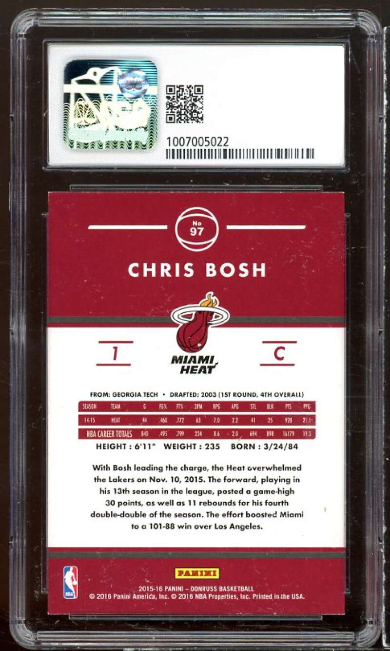 Chris Bosh Card 2015-16 Donruss #97 CSG 8 Image 2