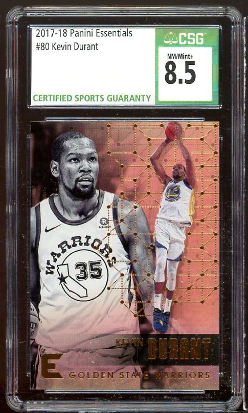 Kevin Durant Card 2017-18 Panini Essentials #80 CSG 8.5 Image 1