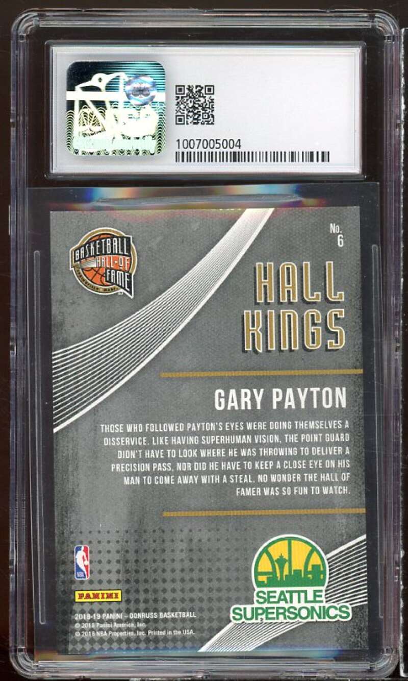 Gary Payton Card 2018-19 Donruss Hall Kings Press Proof Blue #6 CSG 9 Image 2