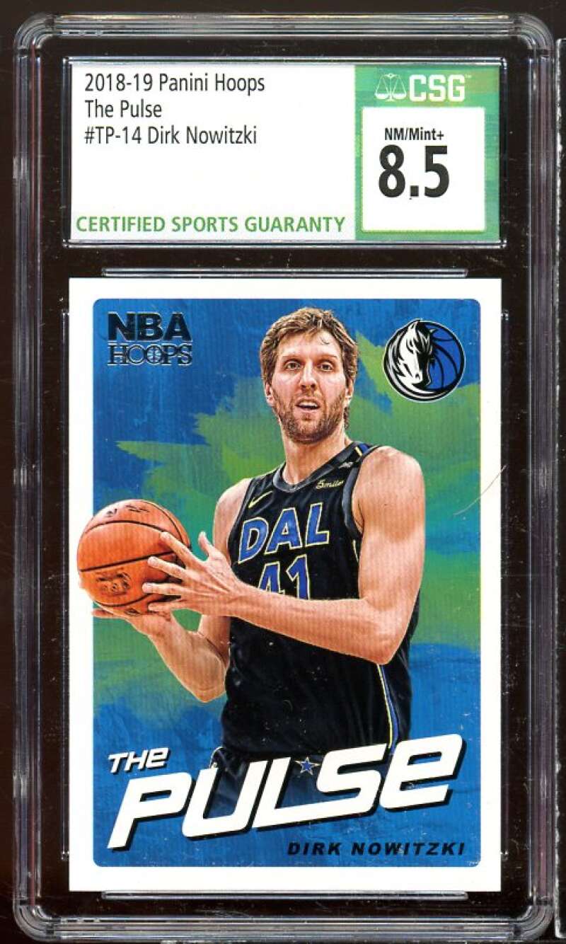 Dirk Nowitzki Card 2018-19 Hoops The Pulse #tp-14 CSG 8.5 Image 1