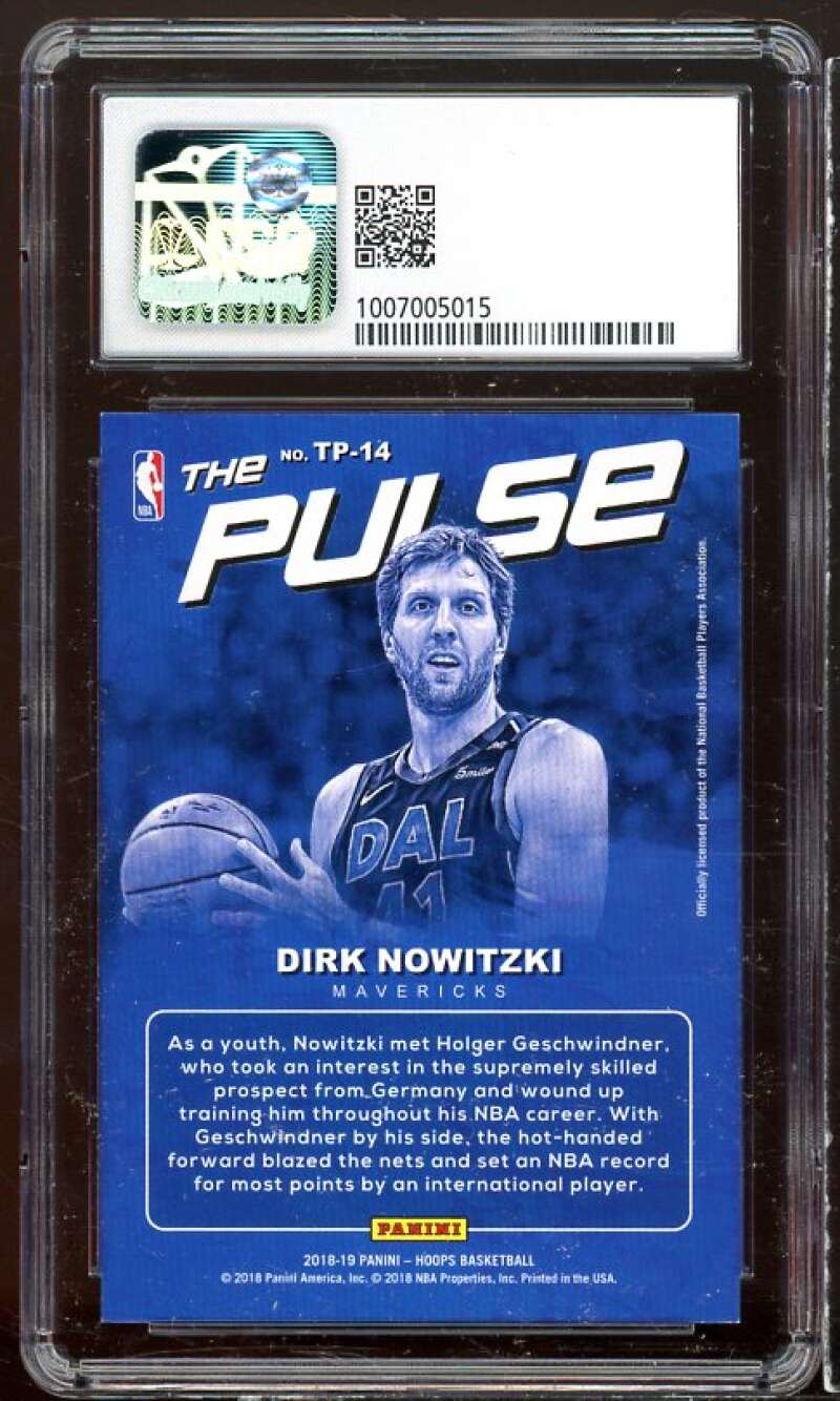 Dirk Nowitzki Card 2018-19 Hoops The Pulse #tp-14 CSG 8.5 Image 2