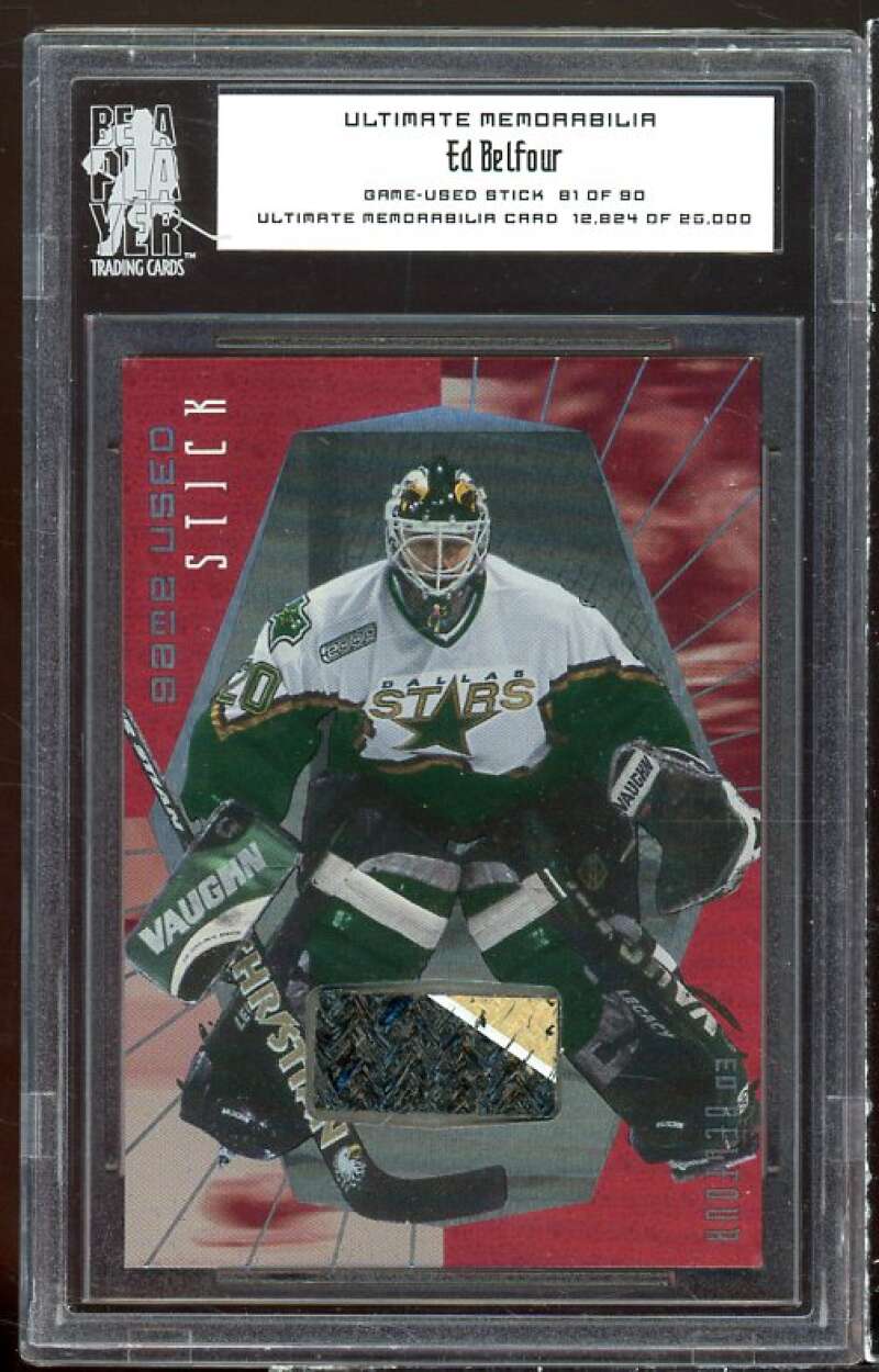 Ed Belfour Card 2000-01 Game Used Stick #24 Ultimate Memorabilia Image 1