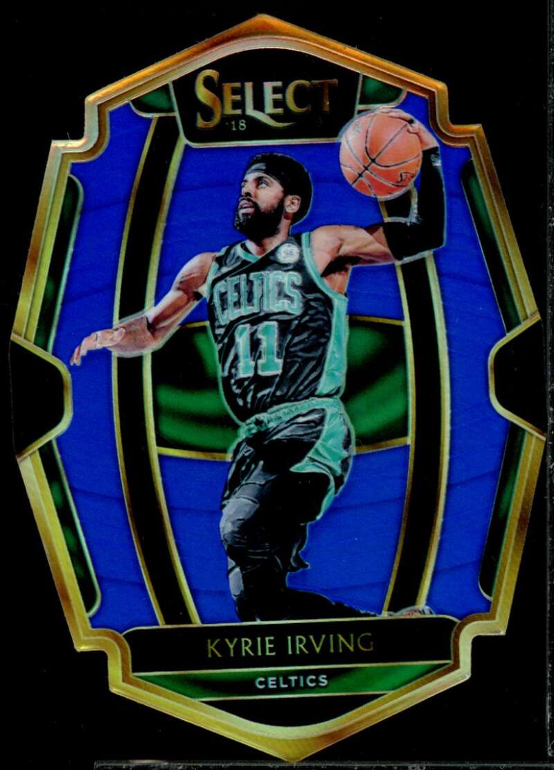 Kyrie Irving Card 2018-19 Select Prizms Blue Die Cut #128  Image 1