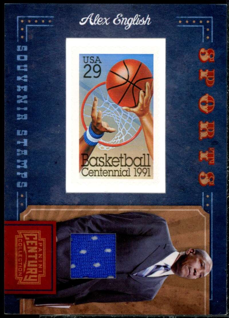 Alex English Card 2010 Century Collection Souvenir Stamps #11  Image 1