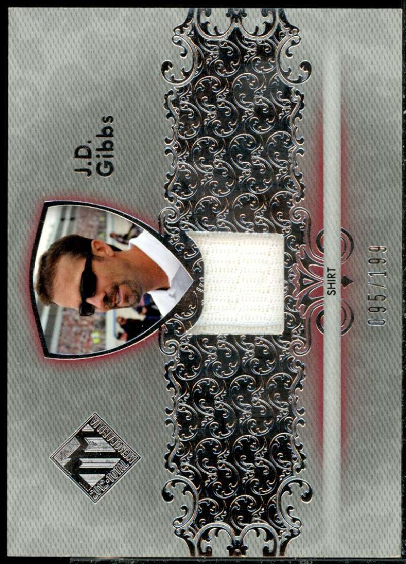 J.D. Gibbs/199 Card 2012 Total Memorabilia Single Swatch Silver #TMJD  Image 1