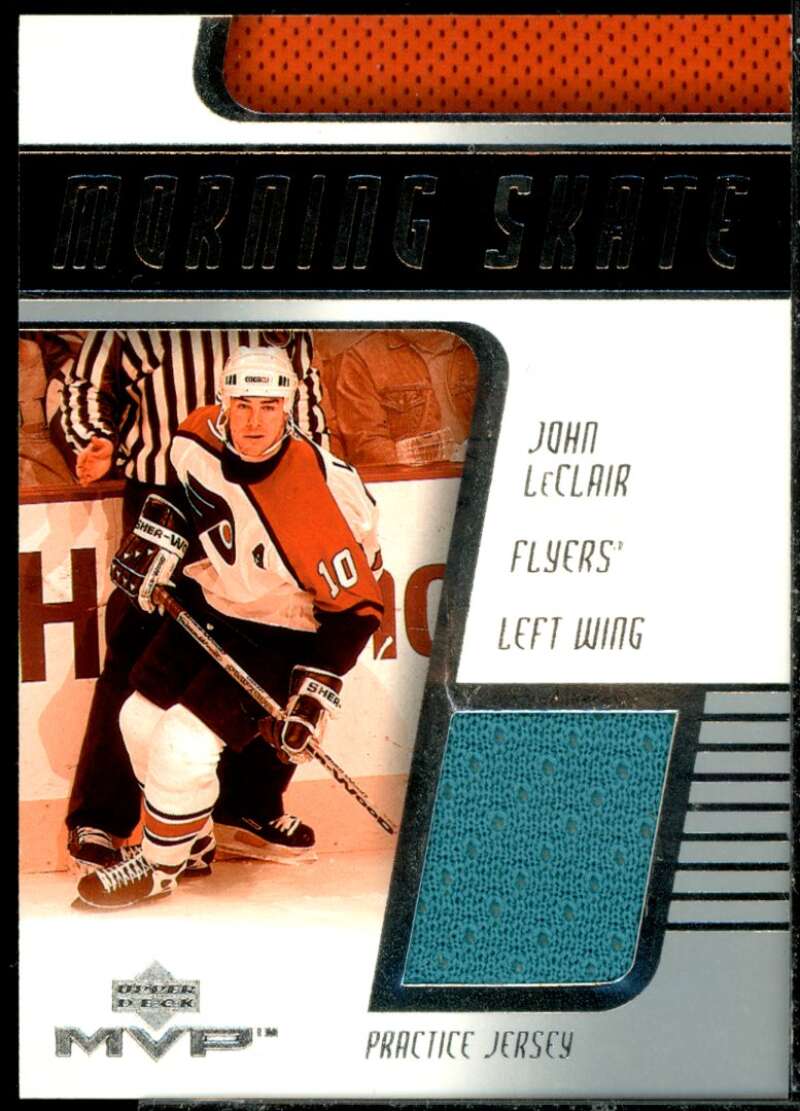 John LeClair Card 2001-02 Upper Deck MVP Morning Skate Jerseys #JJO  Image 1