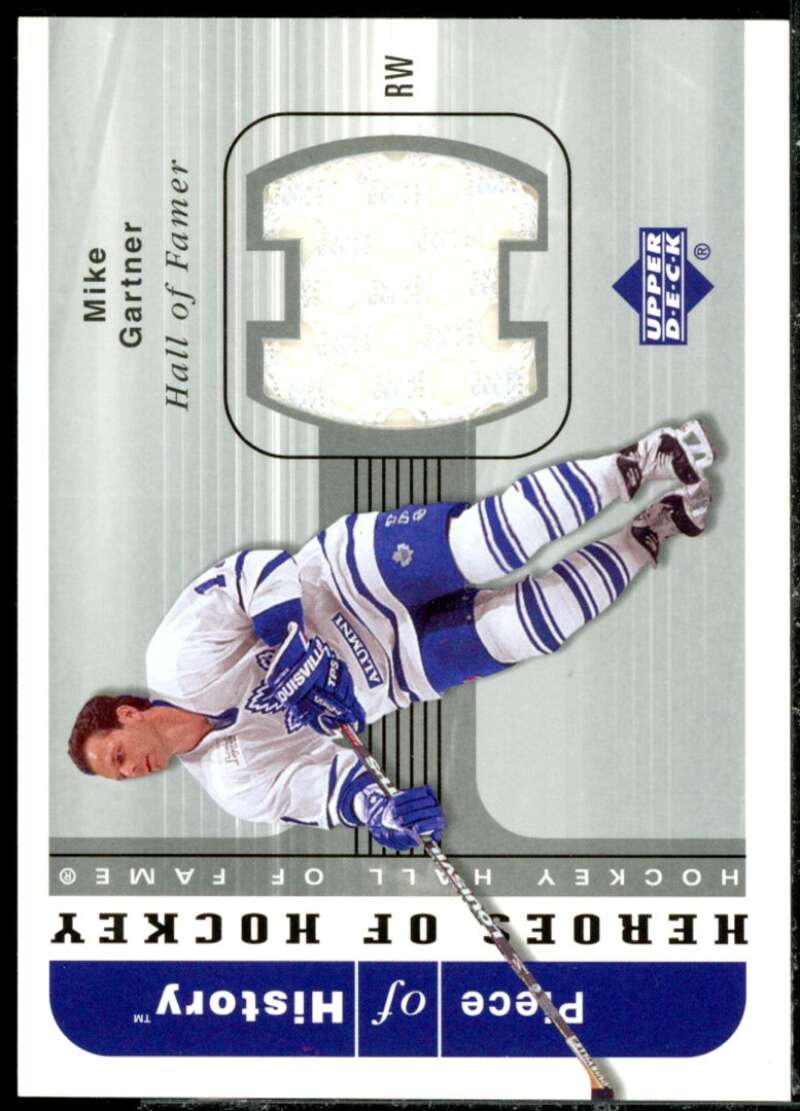 Mike Gartner Card 2002-03 UD Piece of History Heroes Jerseys #HHMG  Image 1