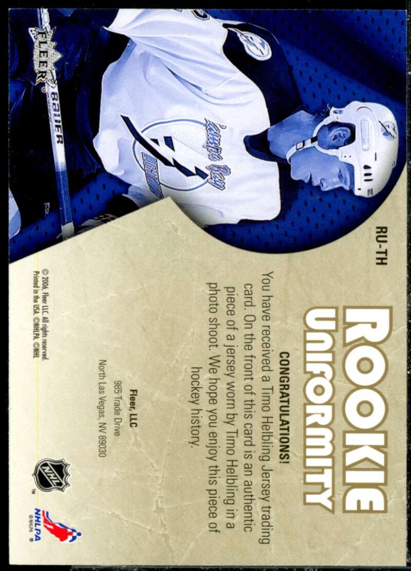 Timo Helbling Card 2005-06 Ultra Rookie Uniformity Jerseys #RUTH  Image 2