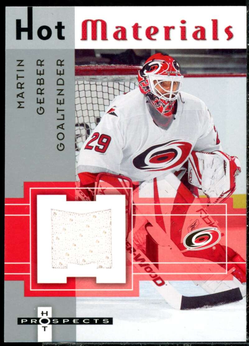 Martin Gerber Card 2005-06 Hot Prospects Hot Materials #HMMG  Image 1