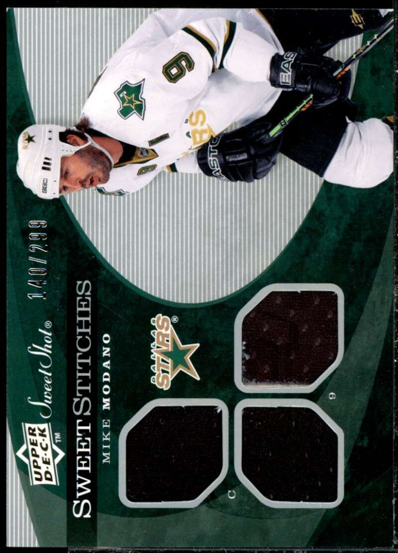 Mike Modano Card 2007-08 Sweet Shot Sweet Stitches Triples #SSTMO  Image 1