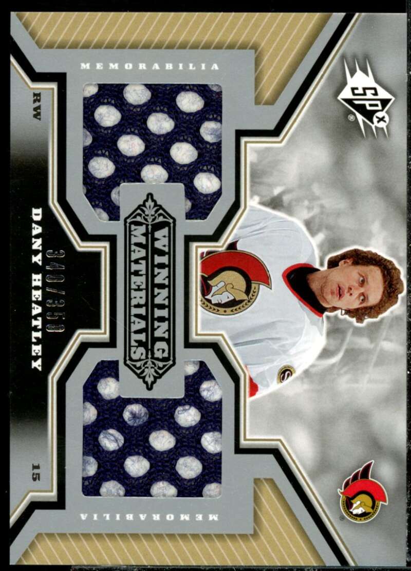 Dany Heatley Card 2005-06 SPx Winning Materials #WMDH  Image 1