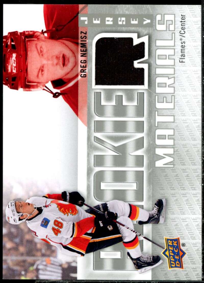 Greg Nemisz Rookie Card 2011-12 Upper Deck Rookie Materials #RMGN  Image 1