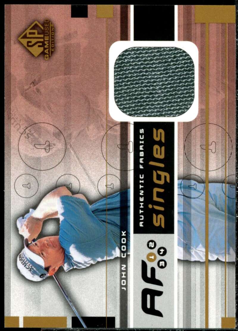 John Cook Card 2003 SP Game Used Authentic Fabrics Singles #JC  Image 1