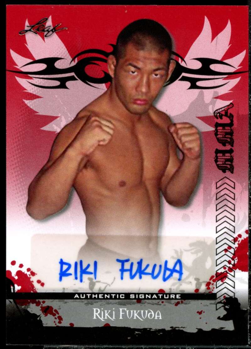 Riki Fukuda Card 2010 Leaf MMA Autographs Red #AURF2  Image 1