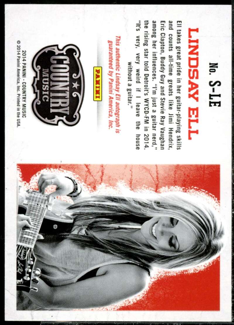 Lindsay Ell Card 2015 Panini Country Music Signatures Red #15  Image 2