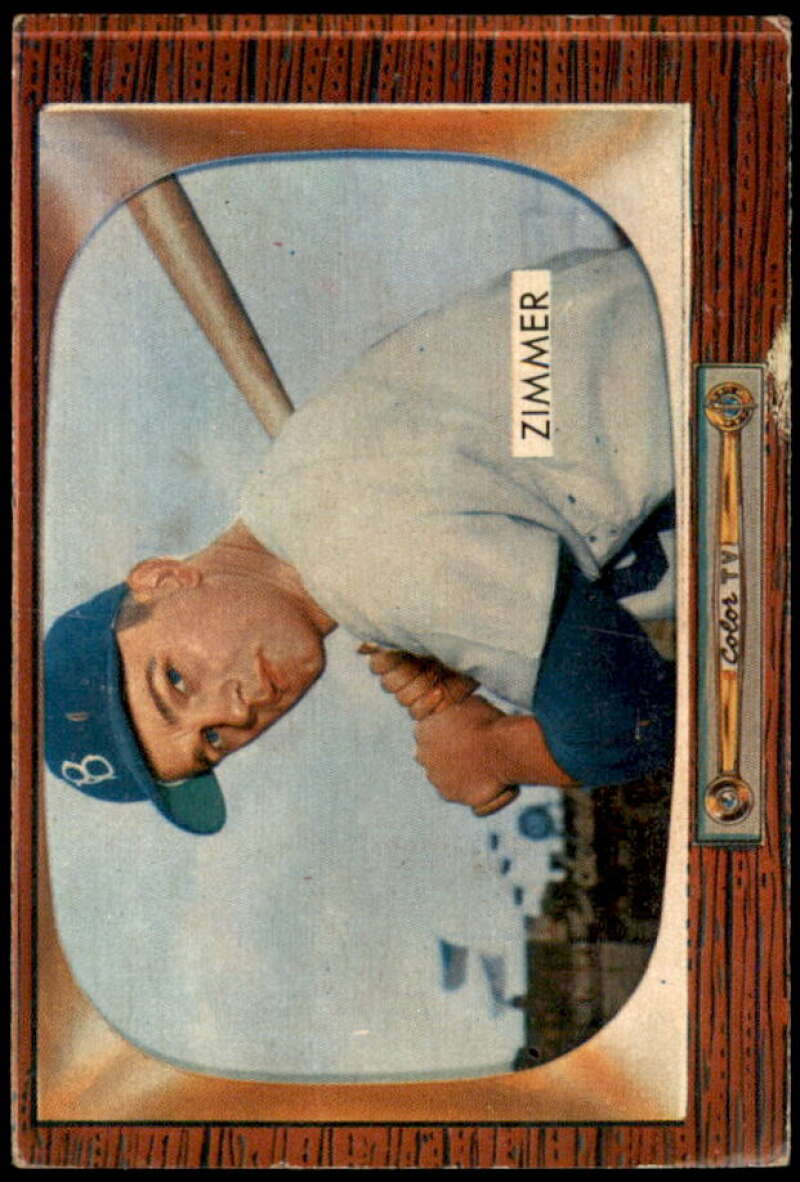 Don Zimmer Rookie Card 1955 Bowman #65 Image 1