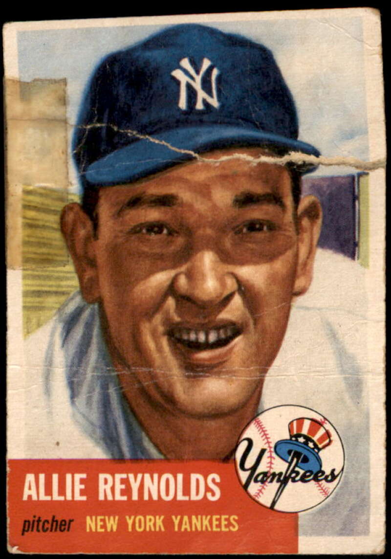 Allie Reynolds Card 1953 Topps #141 Image 1
