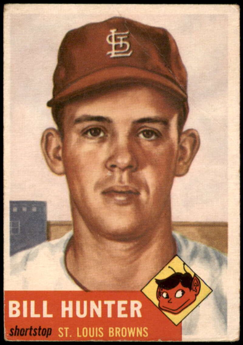 Bill Hunter Rookie Card 1953 Topps #166 Image 1