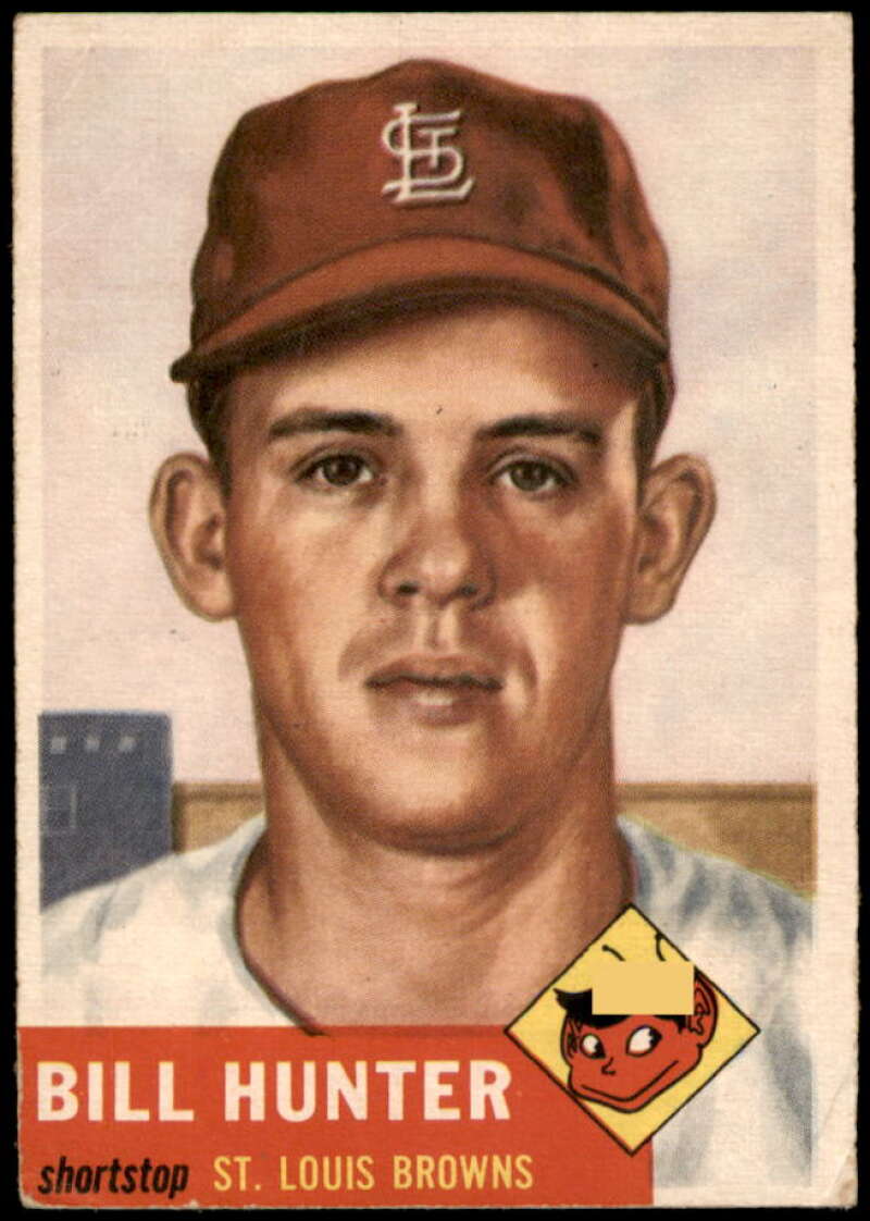 Bill Hunter Rookie Card 1953 Topps #166 Image 1
