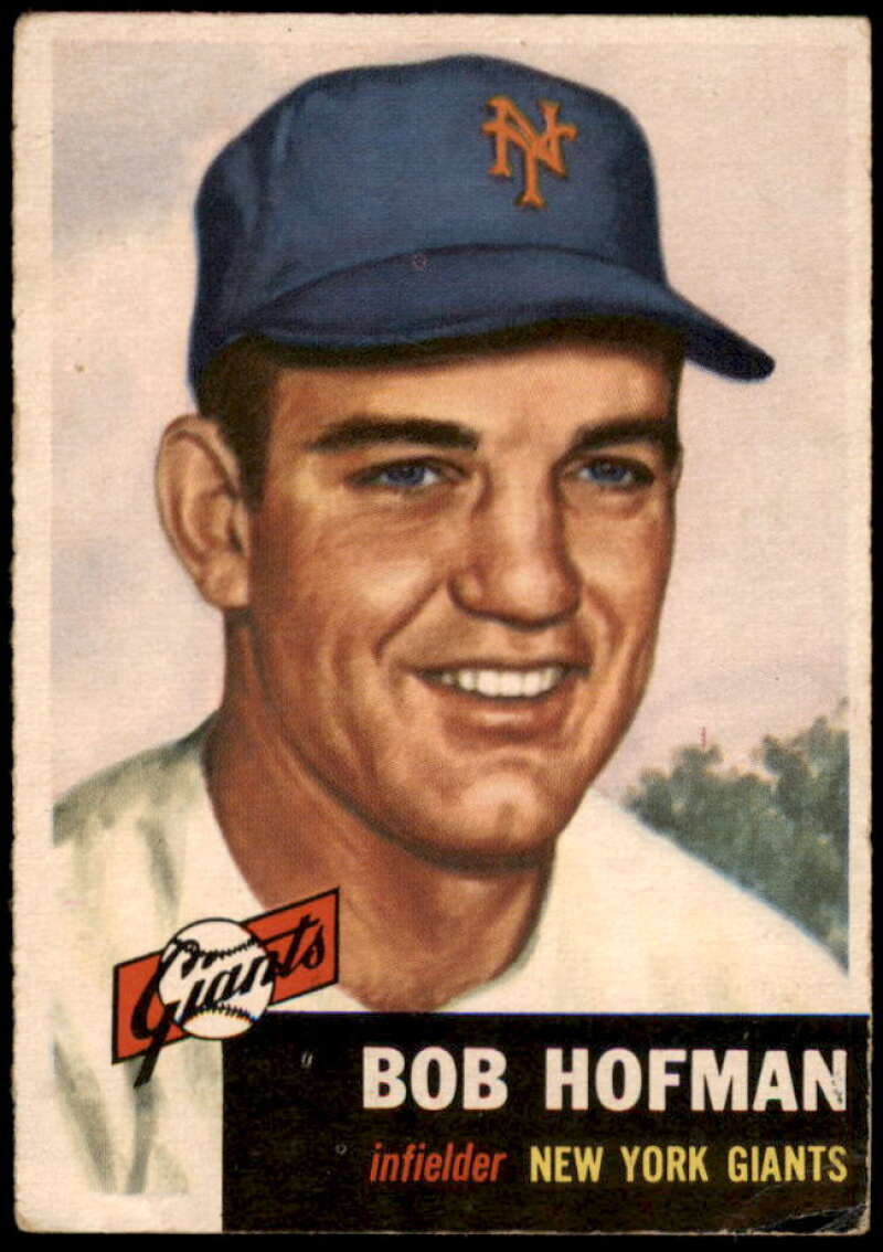 Bobby Hofman Card 1953 Topps #182 Image 1