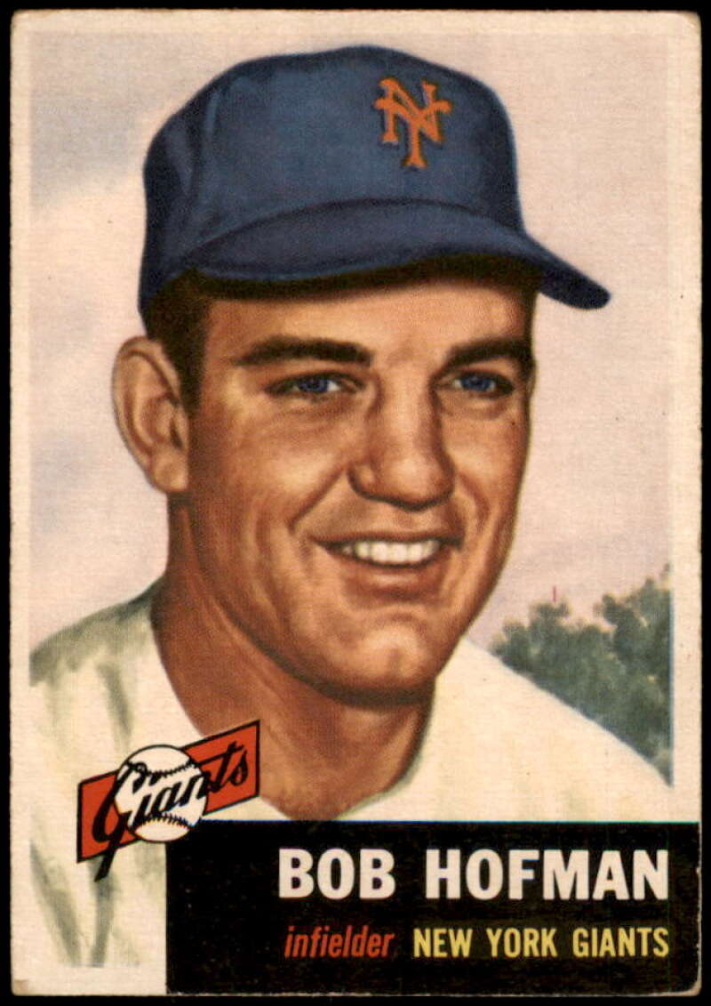 Bobby Hofman Card 1953 Topps #182 Image 1