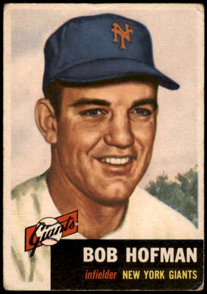 Bobby Hofman Card 1953 Topps #182 Image 1