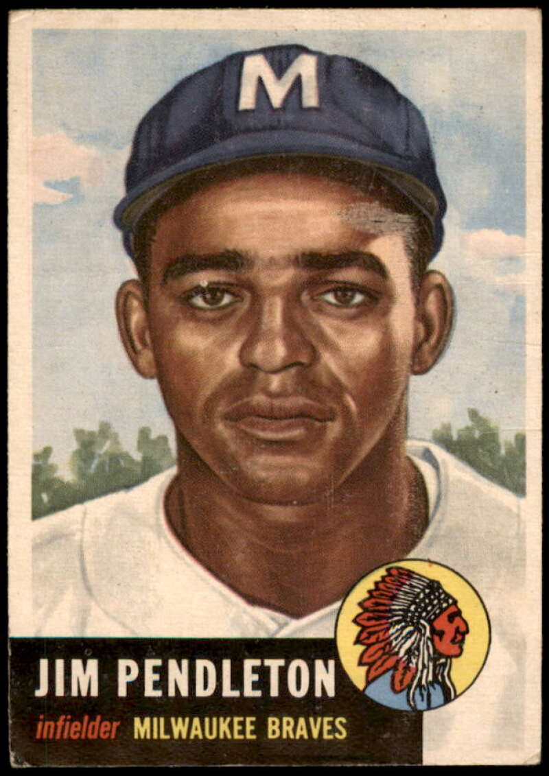 Jim Pendleton Rookie Card 1953 Topps #185 Image 1
