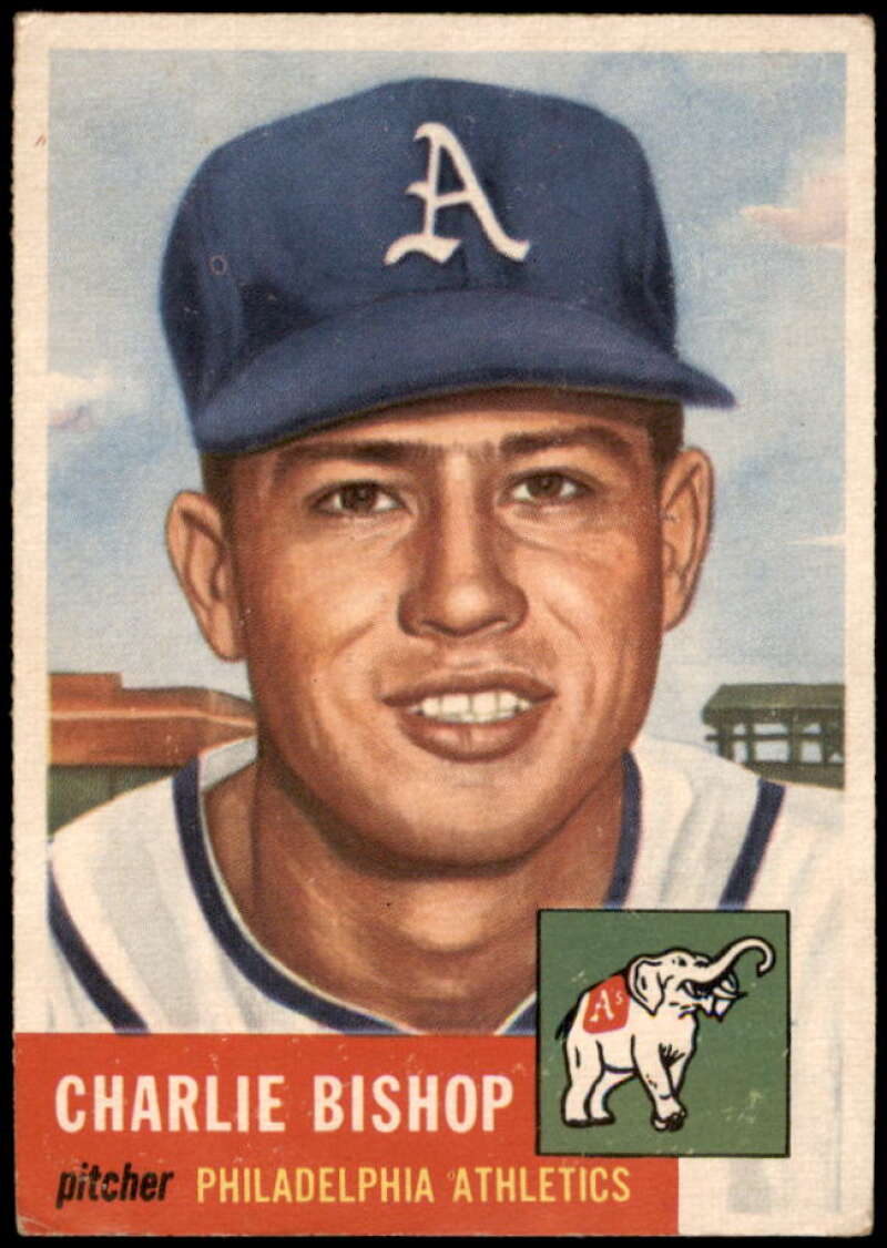 Charlie Bishop Rookie Card 1953 Topps #186 Image 1