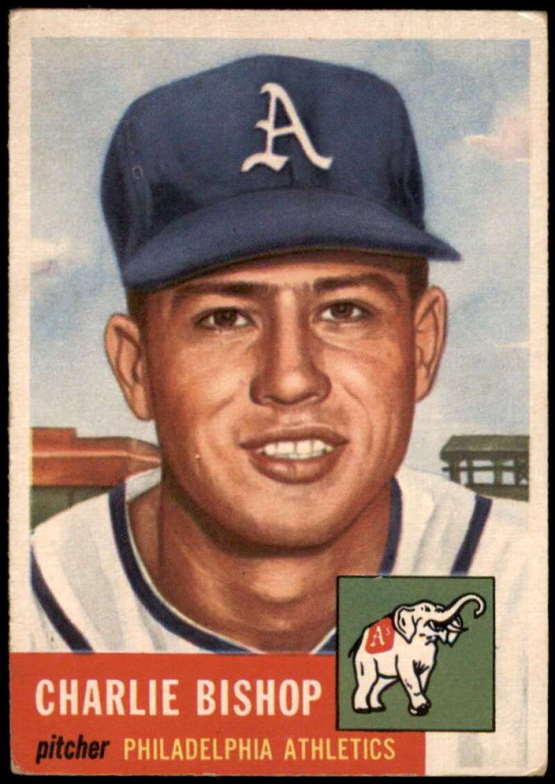 Charlie Bishop Rookie Card 1953 Topps #186 Image 1