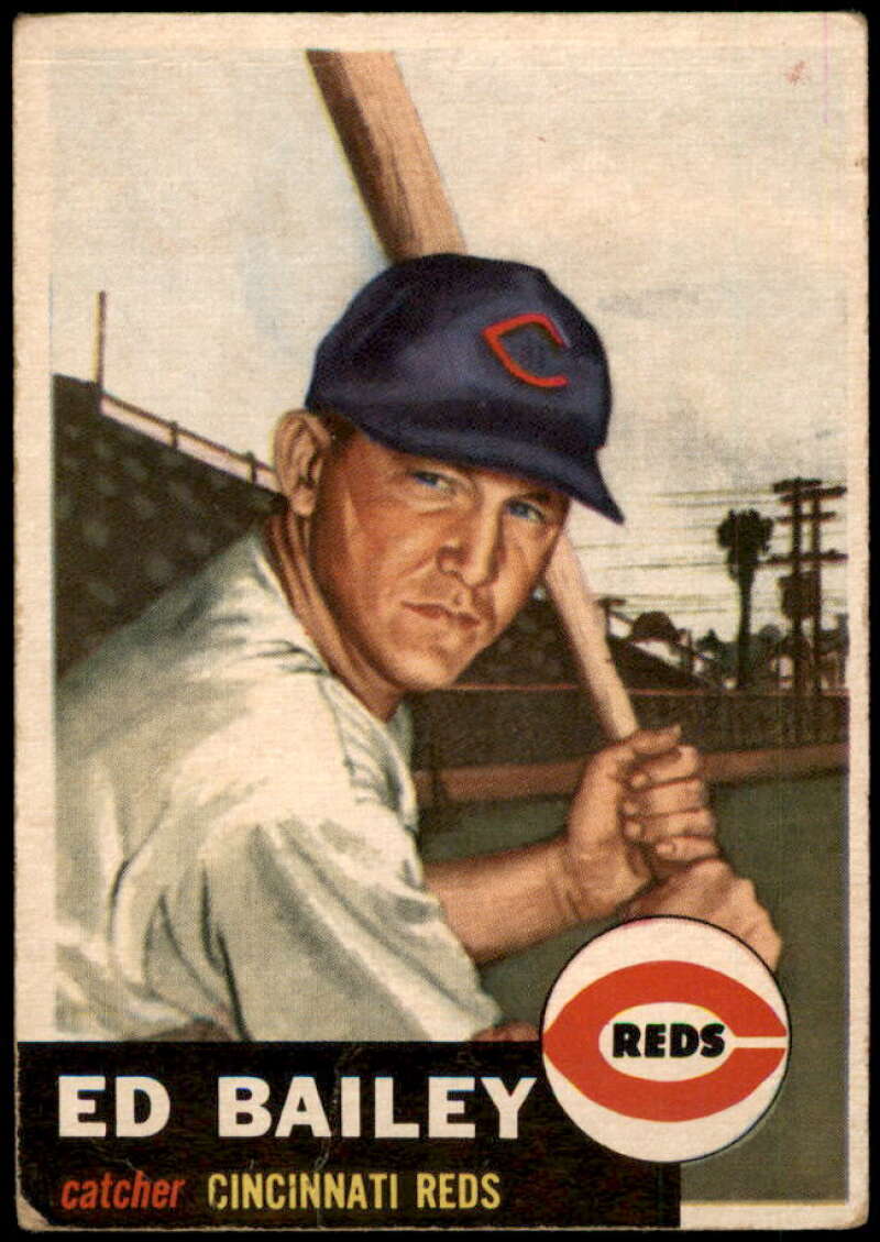 Ed Bailey Rookie Card 1953 Topps #206 Image 1