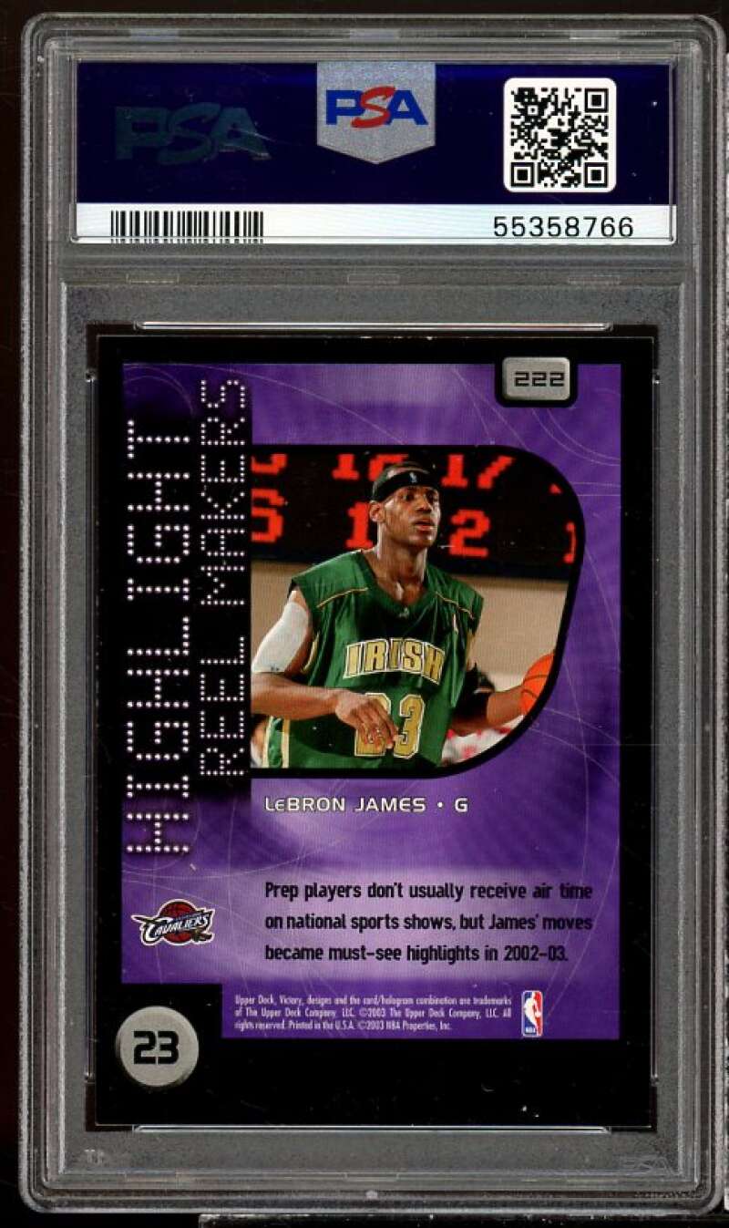 LeBron James Rookie Card 2003-04 Victory Lebron James #222 PSA 9 Image 2