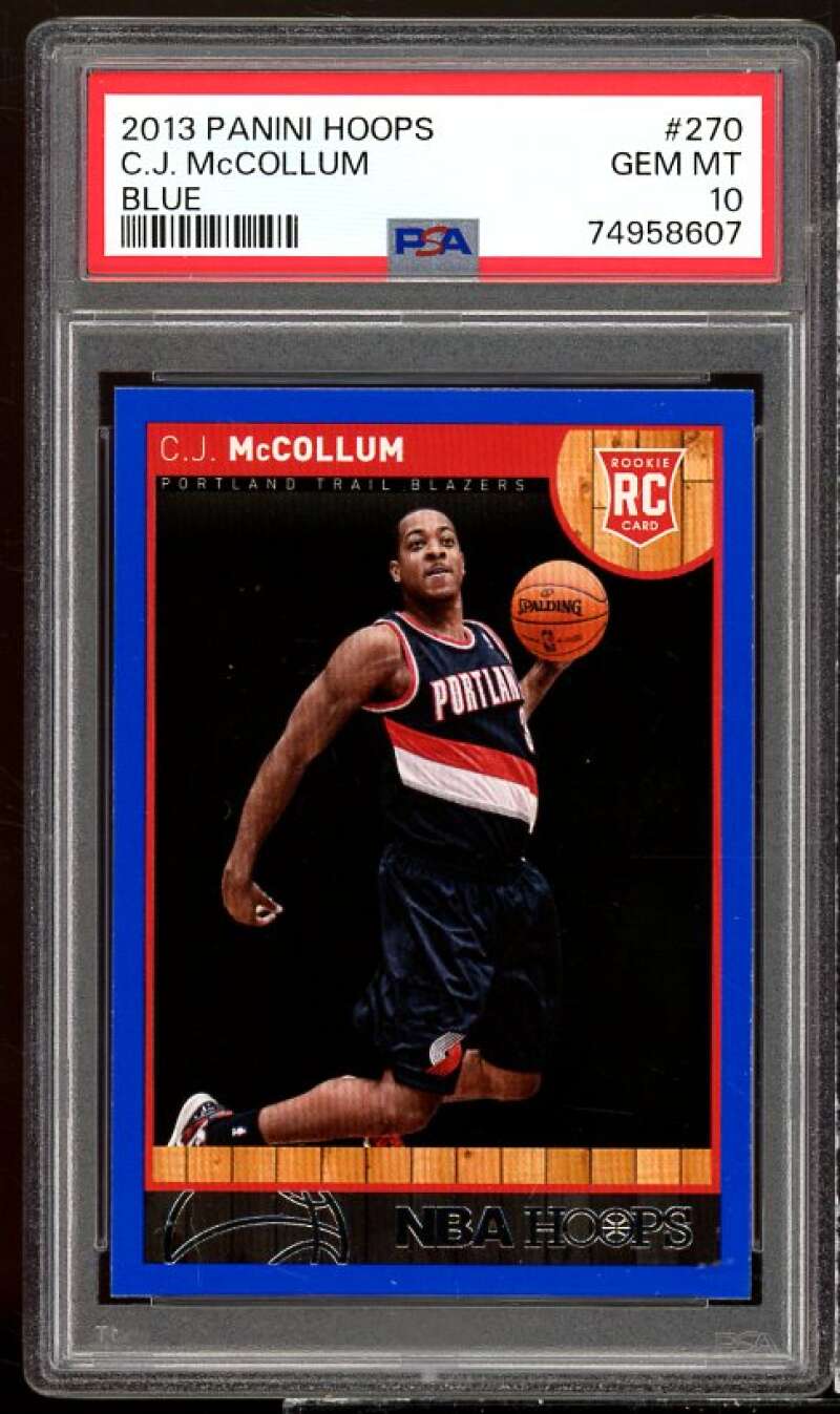 C.J. McCollum Rookie Card 2013-14 Hoops Blue #270 (pop 1) PSA 10 Image 1