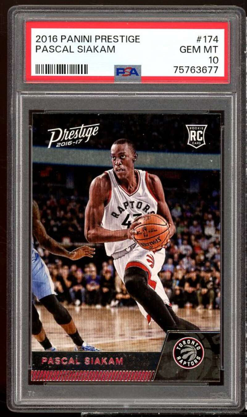 Pascal Siakam Rookie Card 2016-17 Panini Prestige #174 PSA 10 Image 1