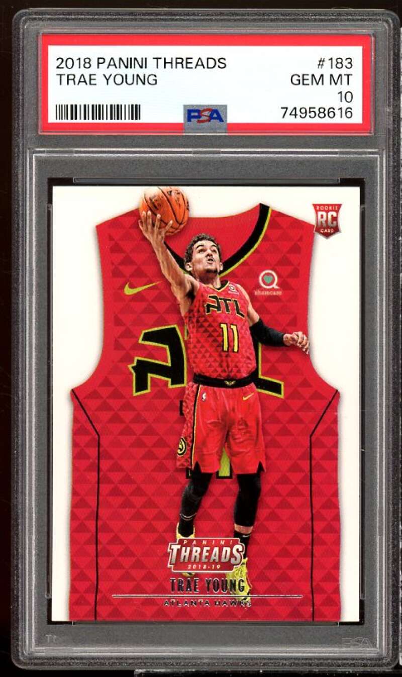 Trae Young Rookie Card 2018-19 Panini Threads #183 PSA 10 Image 1