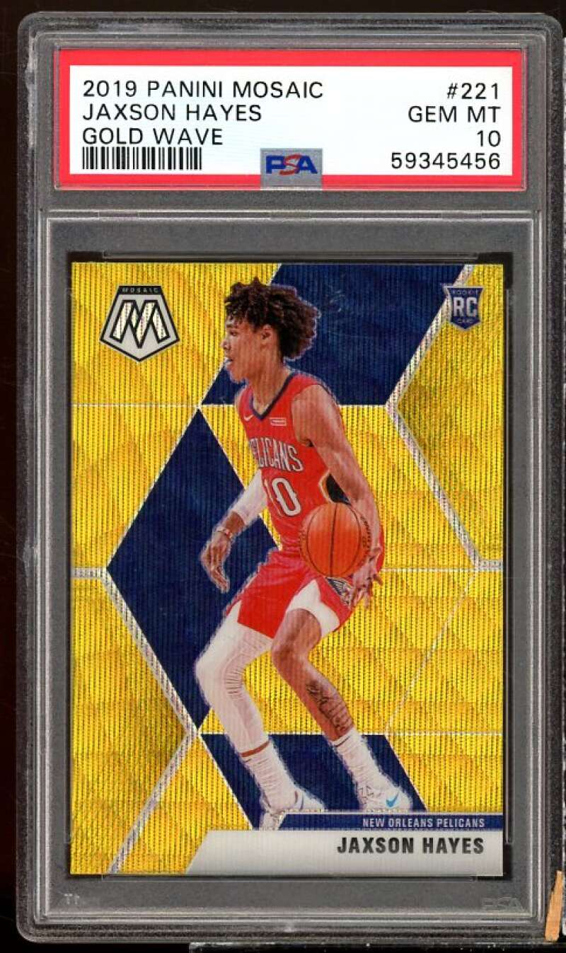 Jaxson Hayes Rookie Card 2019-20 Panini Mosaic Gold Wave #221 PSA 10 Image 1