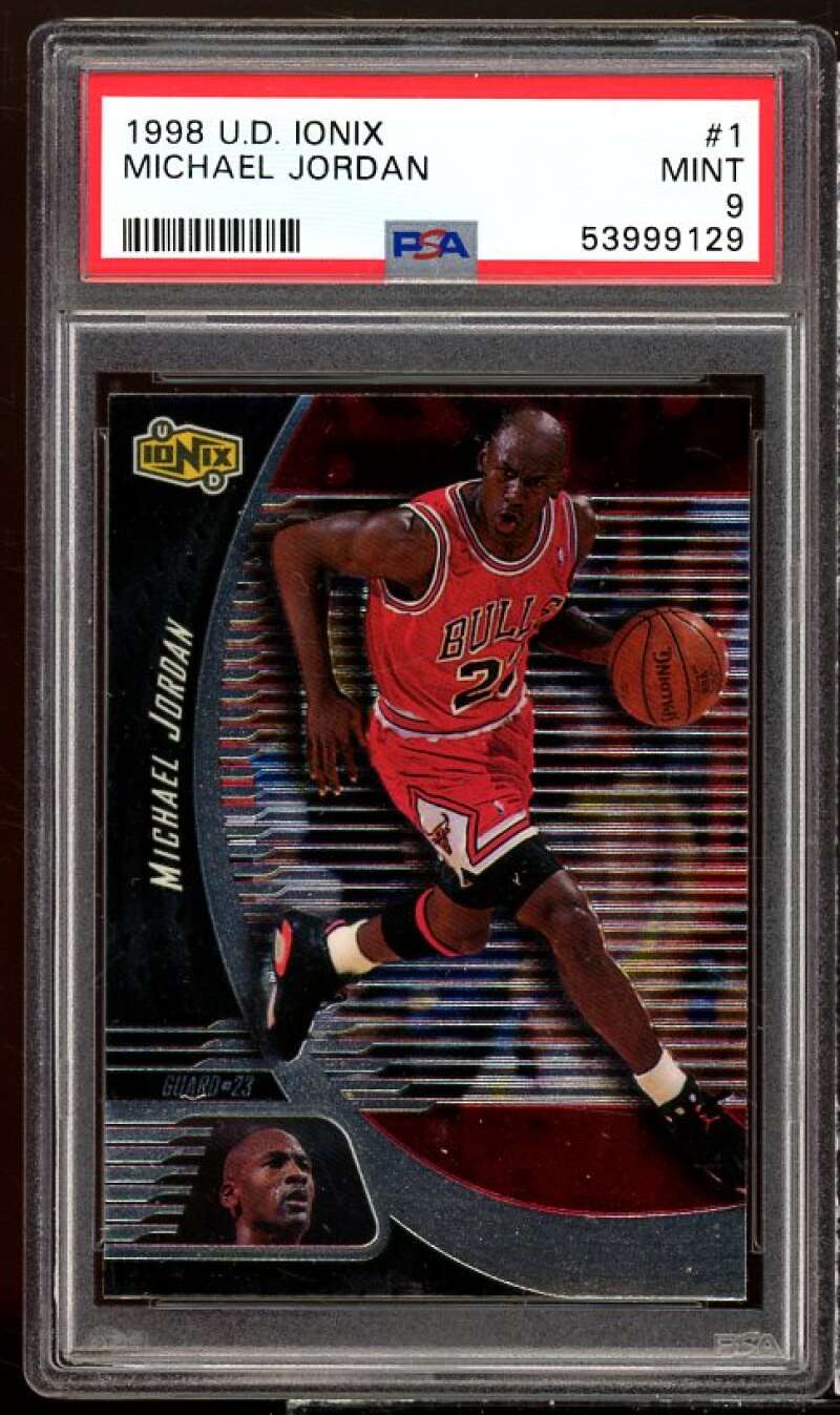 Michael Jordan Card 1998-99 U.D. Ionix #1 PSA 9 Image 1