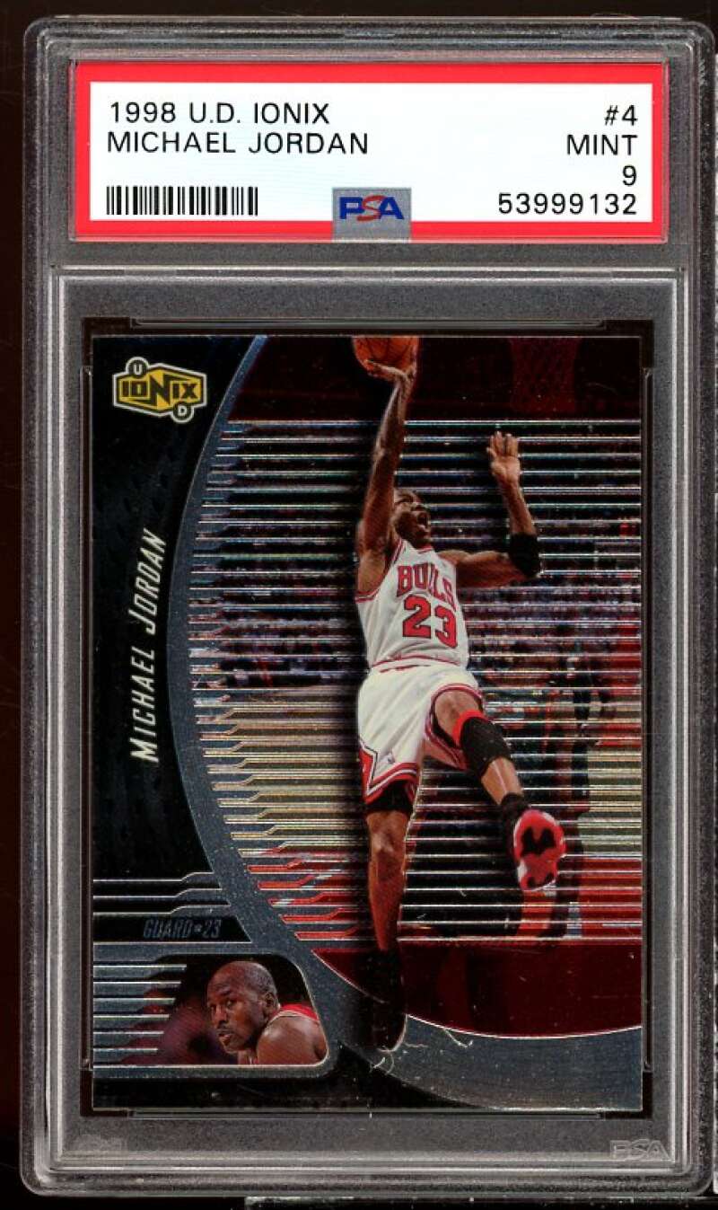 Michael Jordan Card 1998-99 U.D. Ionix #4 PSA 9 Image 1