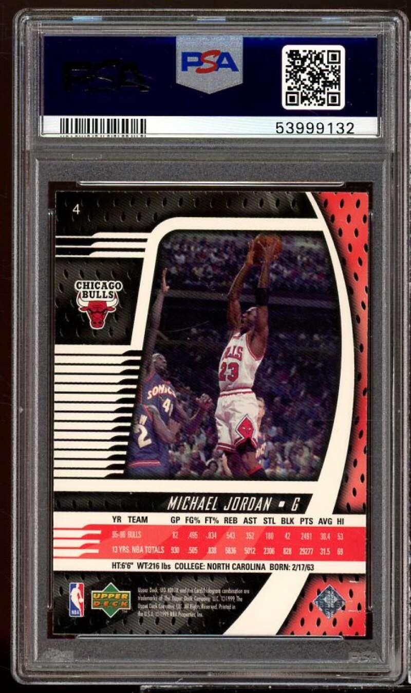 Michael Jordan Card 1998-99 U.D. Ionix #4 PSA 9 Image 2