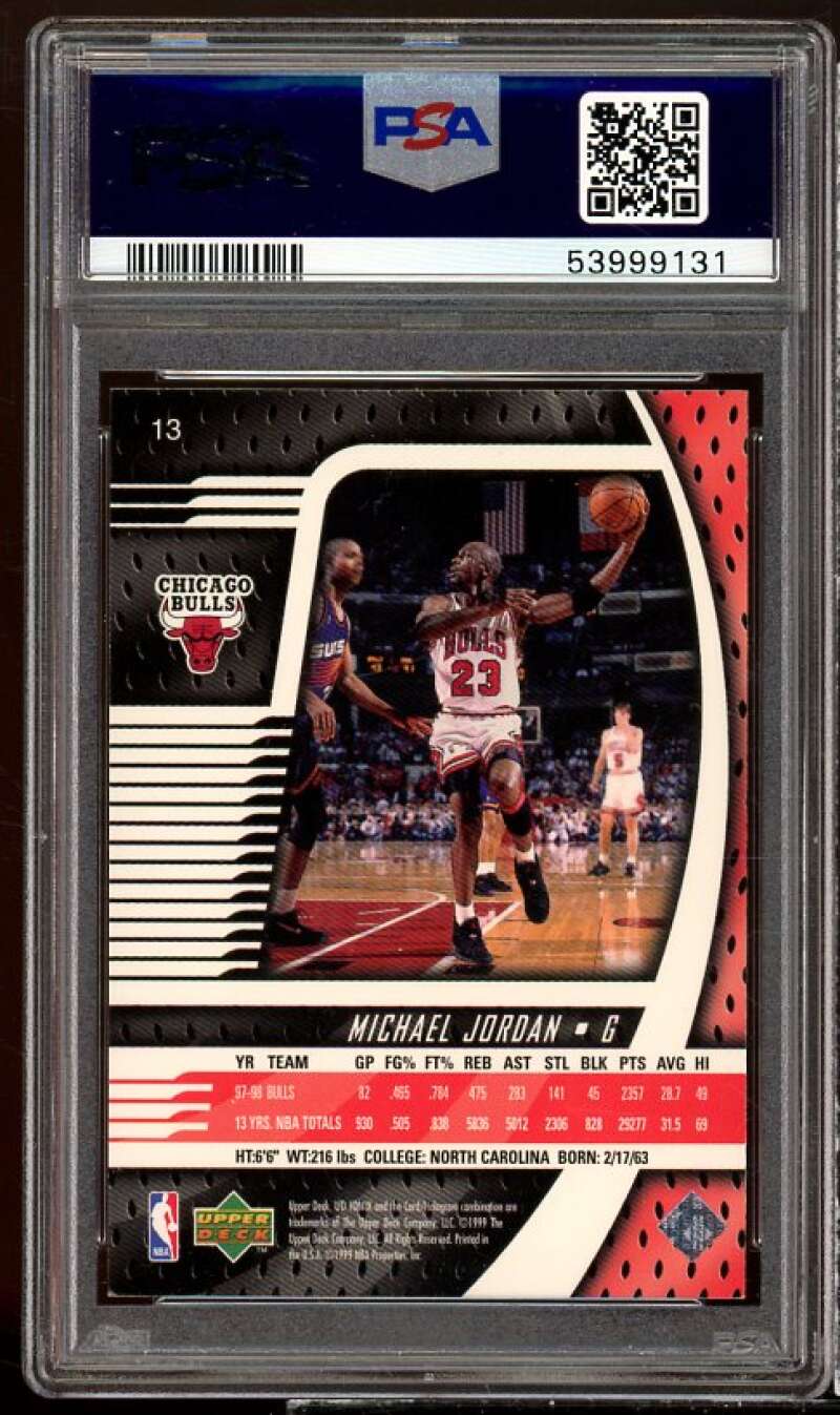 Michael Jordan Card 1998-99 U.D. Ionix #13 PSA 9 Image 2