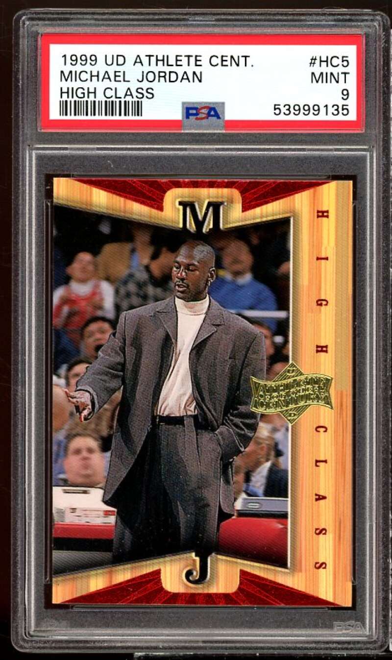 Michael Jordan Card 1999 UD Athlete Century High Class #HC5 PSA 9 Image 1