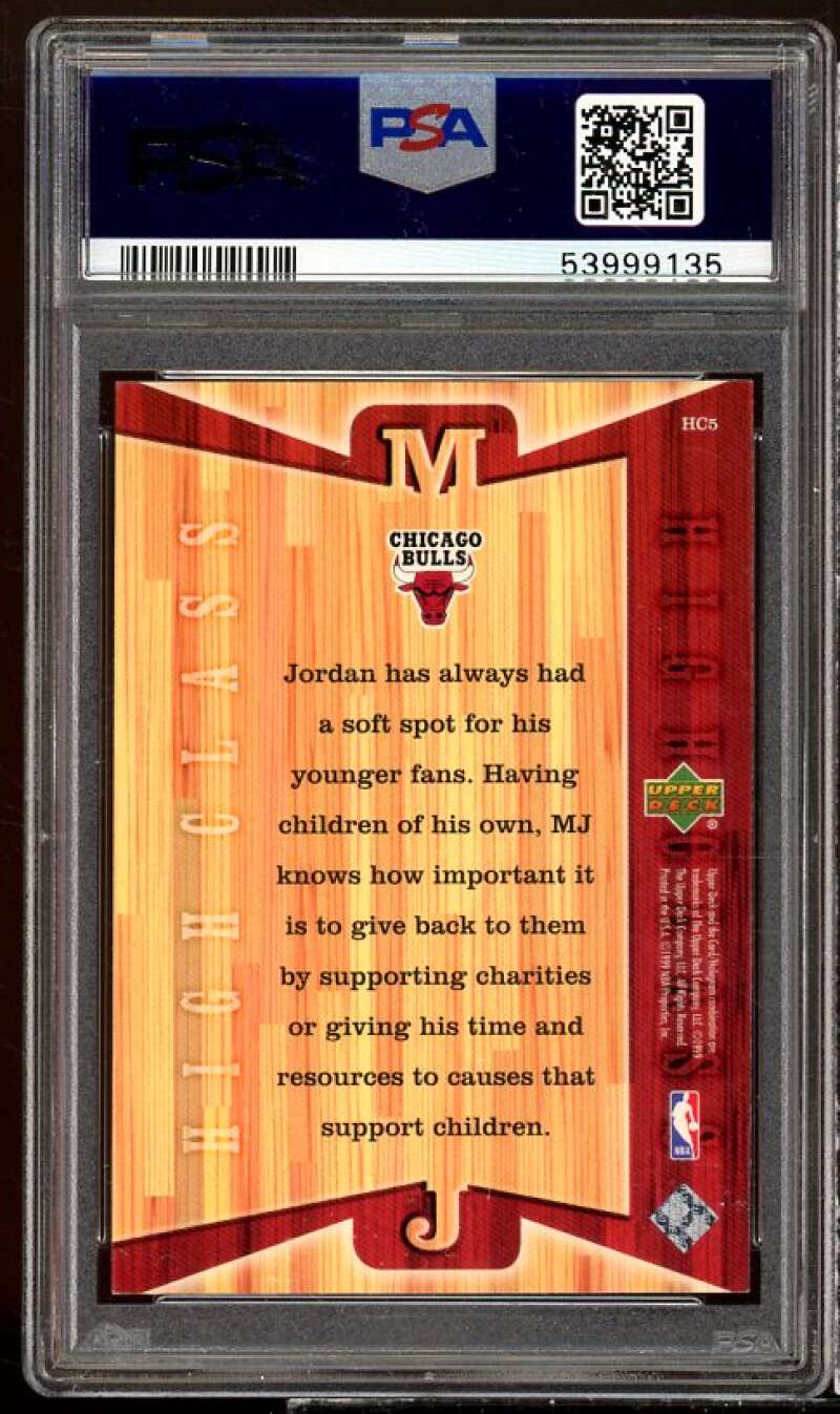 Michael Jordan Card 1999 UD Athlete Century High Class #HC5 PSA 9 Image 2