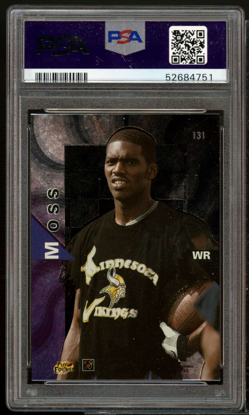 Randy Moss Rookie Card 1998 Playoff Momentum #131 PSA 9 Image 2