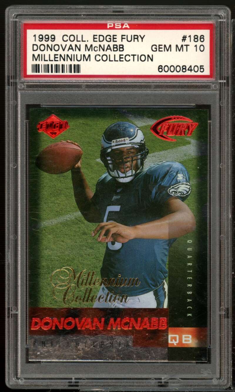 Donovan McNabb Rookie 1999 Collector's Edge Fury Mill Collection #186 PSA 10 Image 1