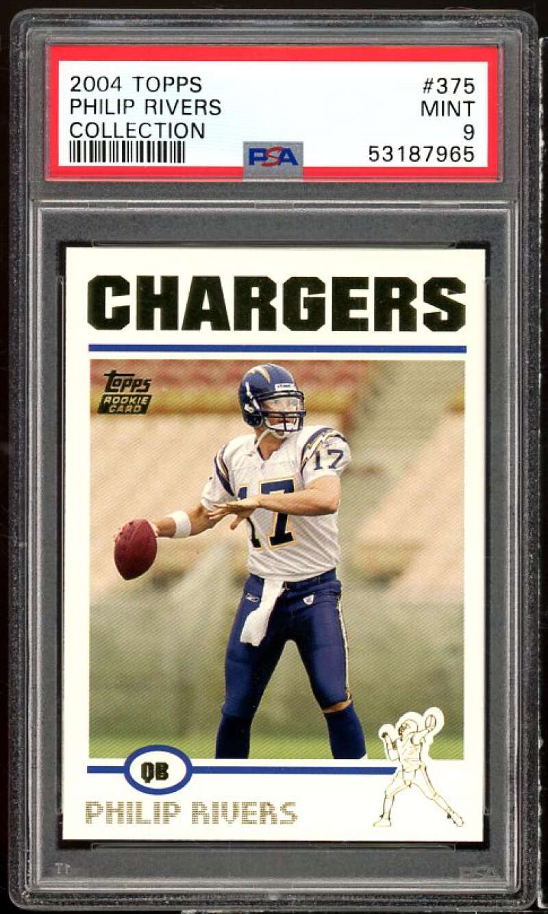 Philip Rivers Rookie Card 2004 Topps Collection #375 PSA 9 Image 1