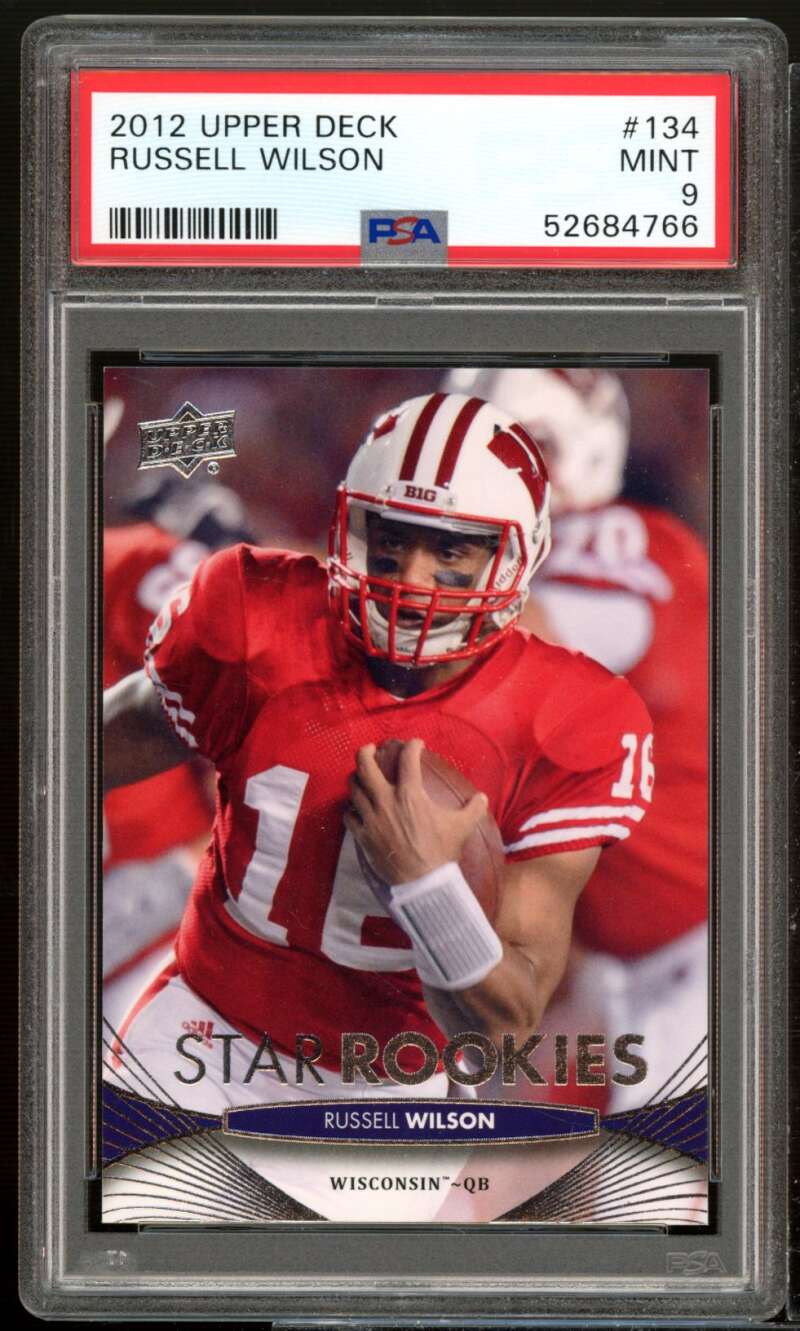 Russell Wilson Rookie Card 2012 Upper Deck #134 PSA 9 Image 1