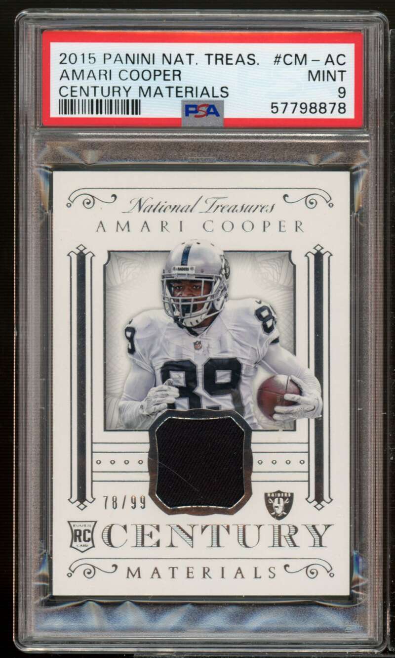 Amari Cooper Rookie 2015 Panini National Treasures Century Materials #ac PSA 9 Image 1