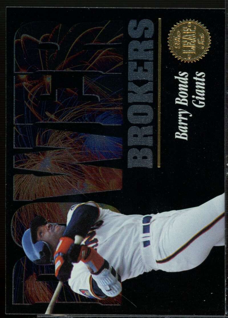 Barry Bonds Card 1994 Leaf Power Brokers #3  Image 1
